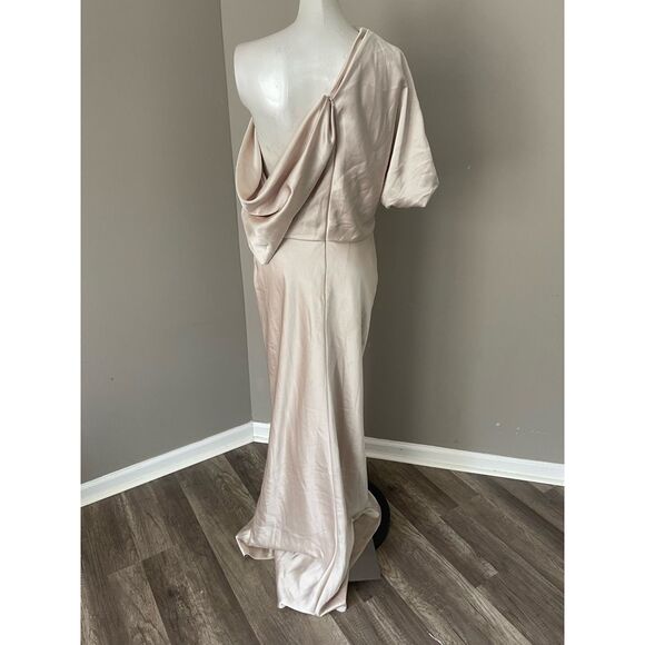 NWT AMSALE Pryce Off-the-Shoulder Column Dress Size 10 $495 - Picture 7 of 9